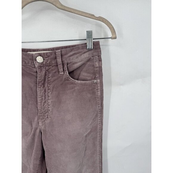 AMO Bella Corduroy Straight Leg Pant Women 26 Amethyst Cropped High Waisted - Picture 8 of 11